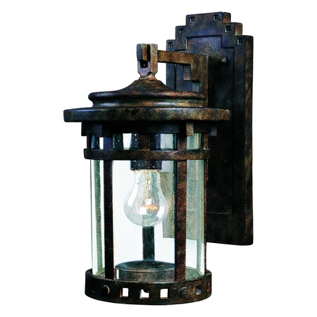 Maxim One Light Sienna Seedy Glass Wall Lantern 3131CDSE